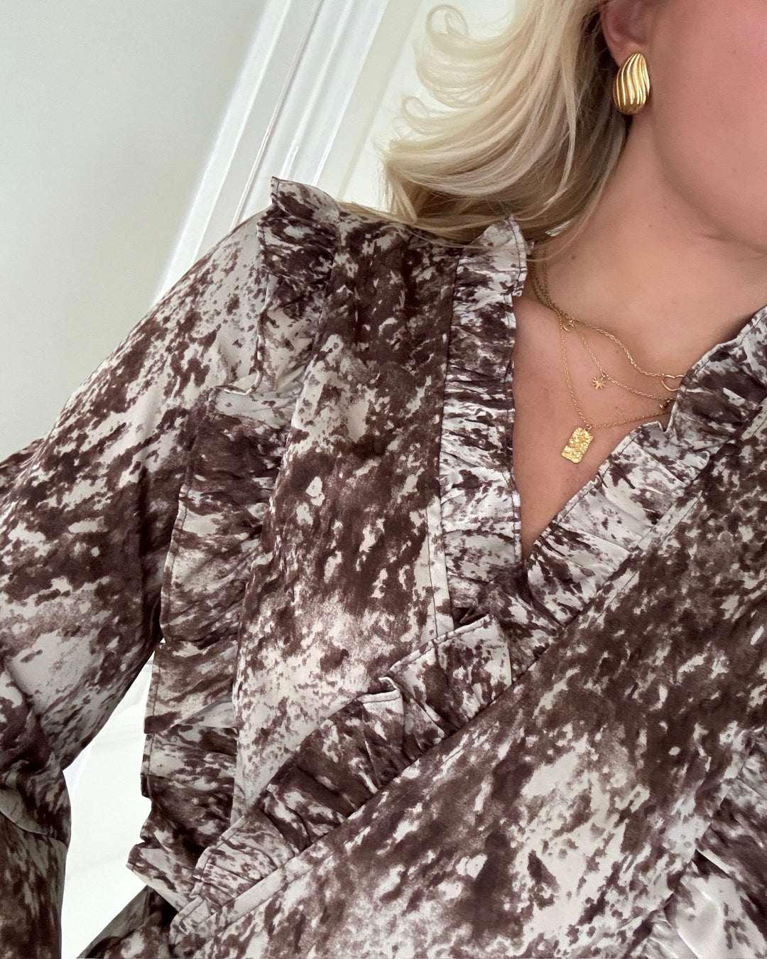 Love&Divine kjole love1381 brown graphic