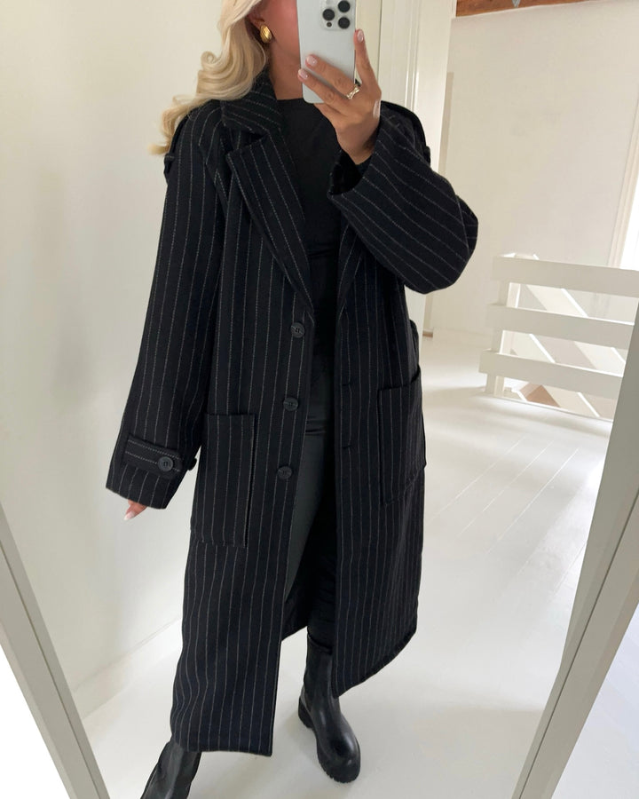 Sister's Point frakke caleb grey pinstripe