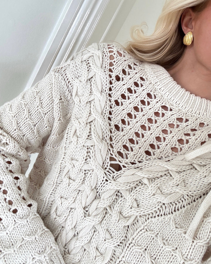 Y.A.S striktrøje lucci ls knit birch