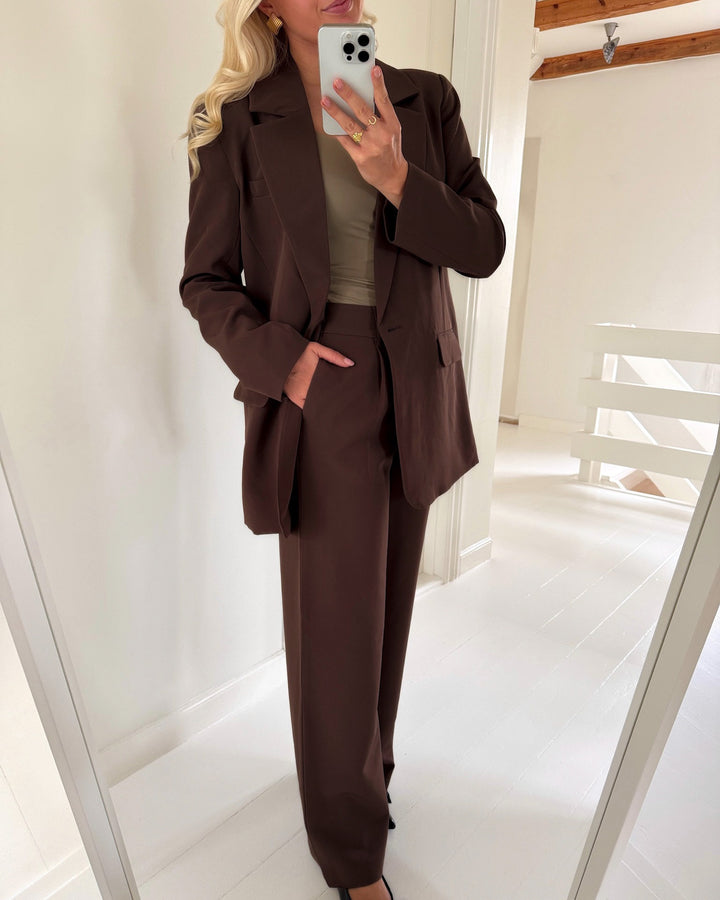 Only blazer lana-berry ls slit chocolate martini