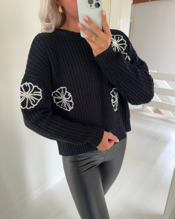 Vero Moda sweater laura ls o-neck boo black/w. birch