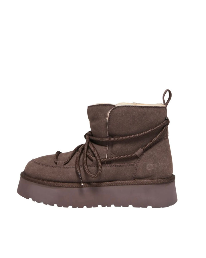 Only støvler fan felicia lace teddy platform bracken