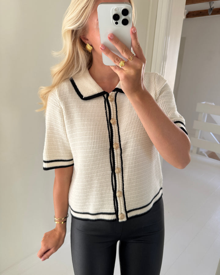 Y.A.S cardigan klomi ss knit pristine