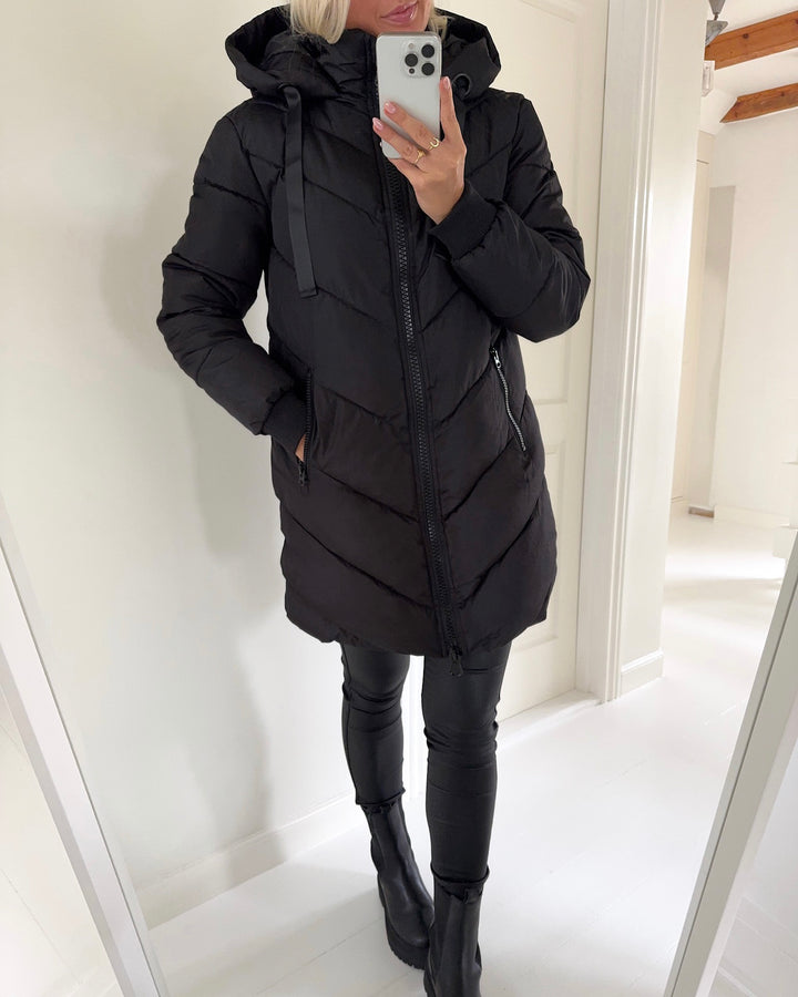 JDY jakke skylar life hood black/black