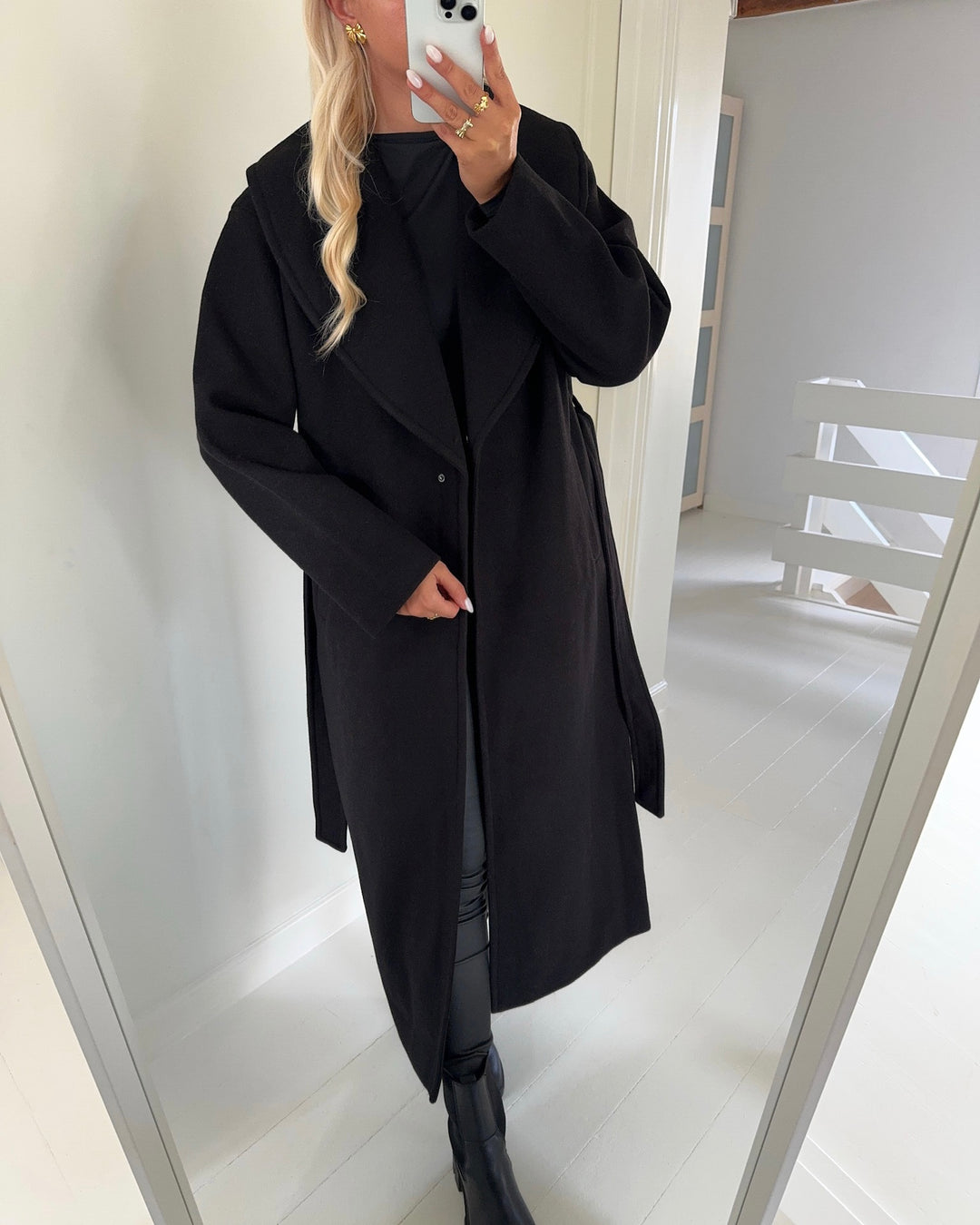 Vero Moda frakke anne bergen xtra long black