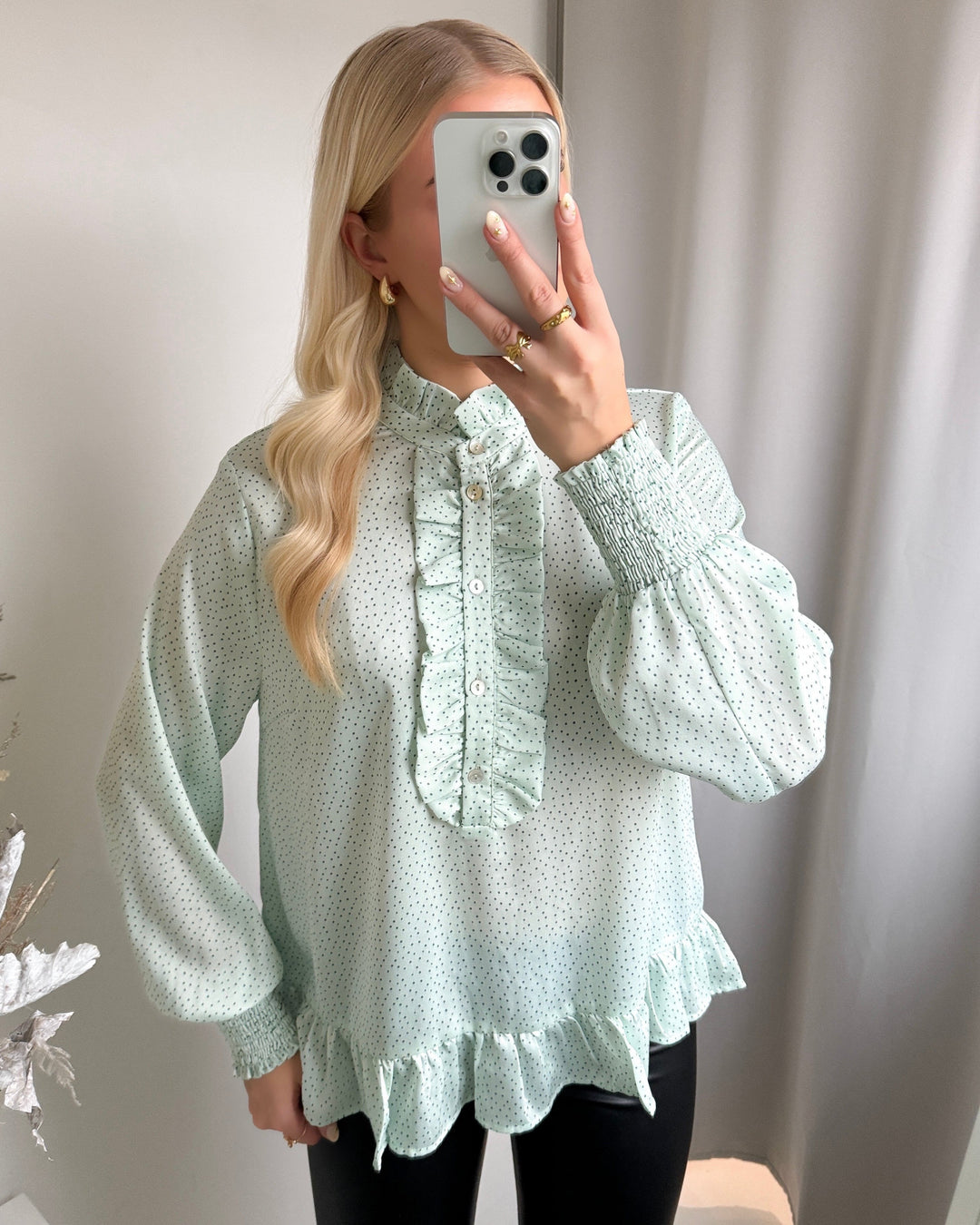 Love&Divine bluse love947-3 mint dot