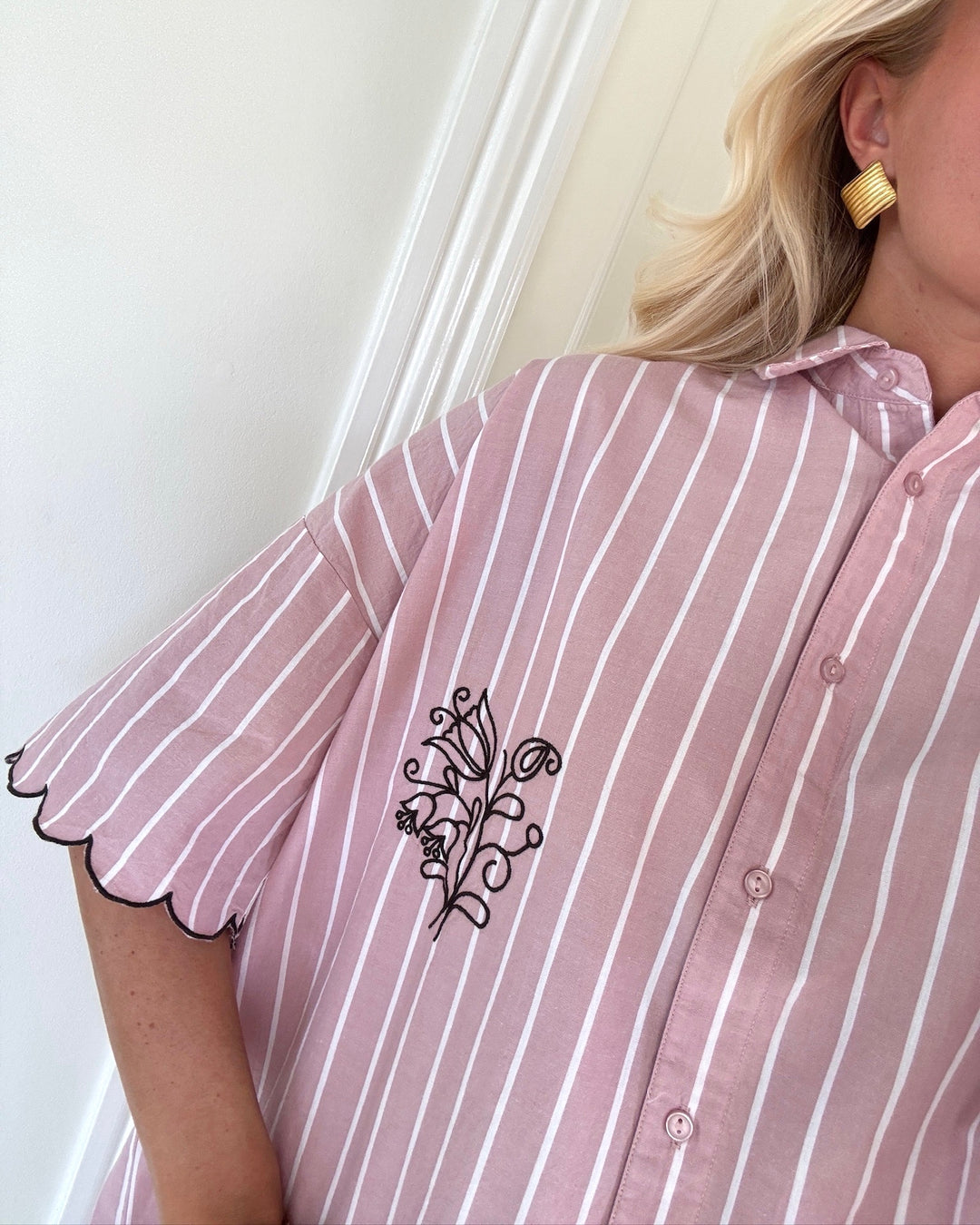 Sister's Point skjorte ella-n.sh11 mauve stripes - FORUDBESTILLING LEV. UGE 23