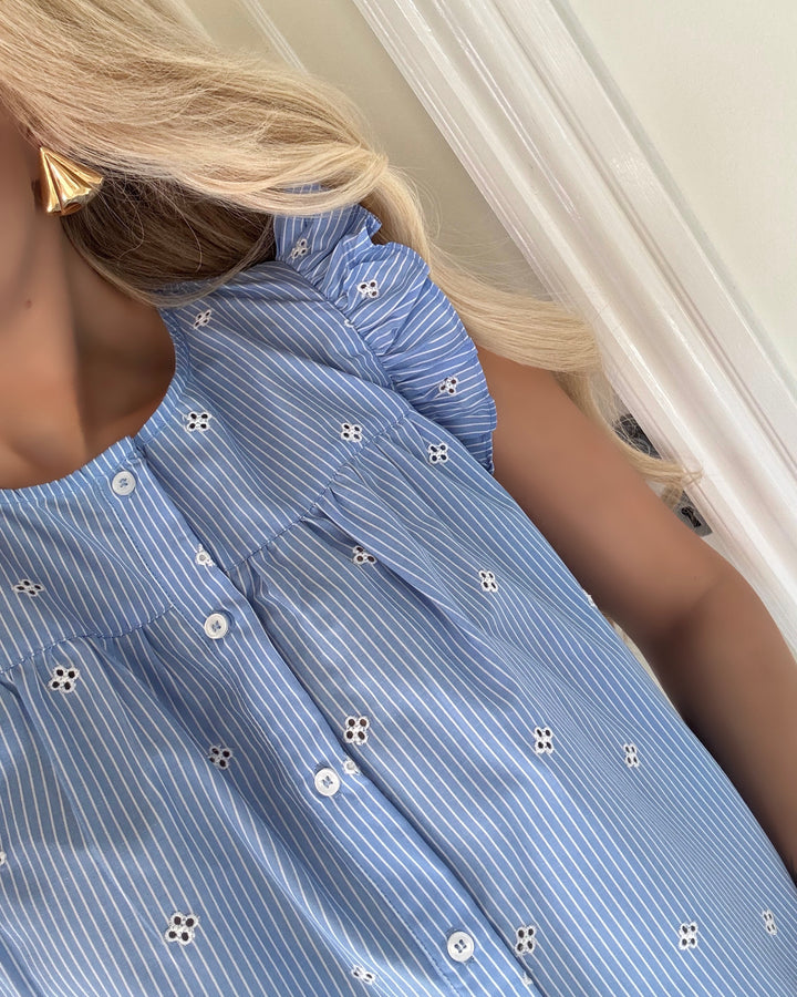 Only top amanda sl emb coronet blue/white