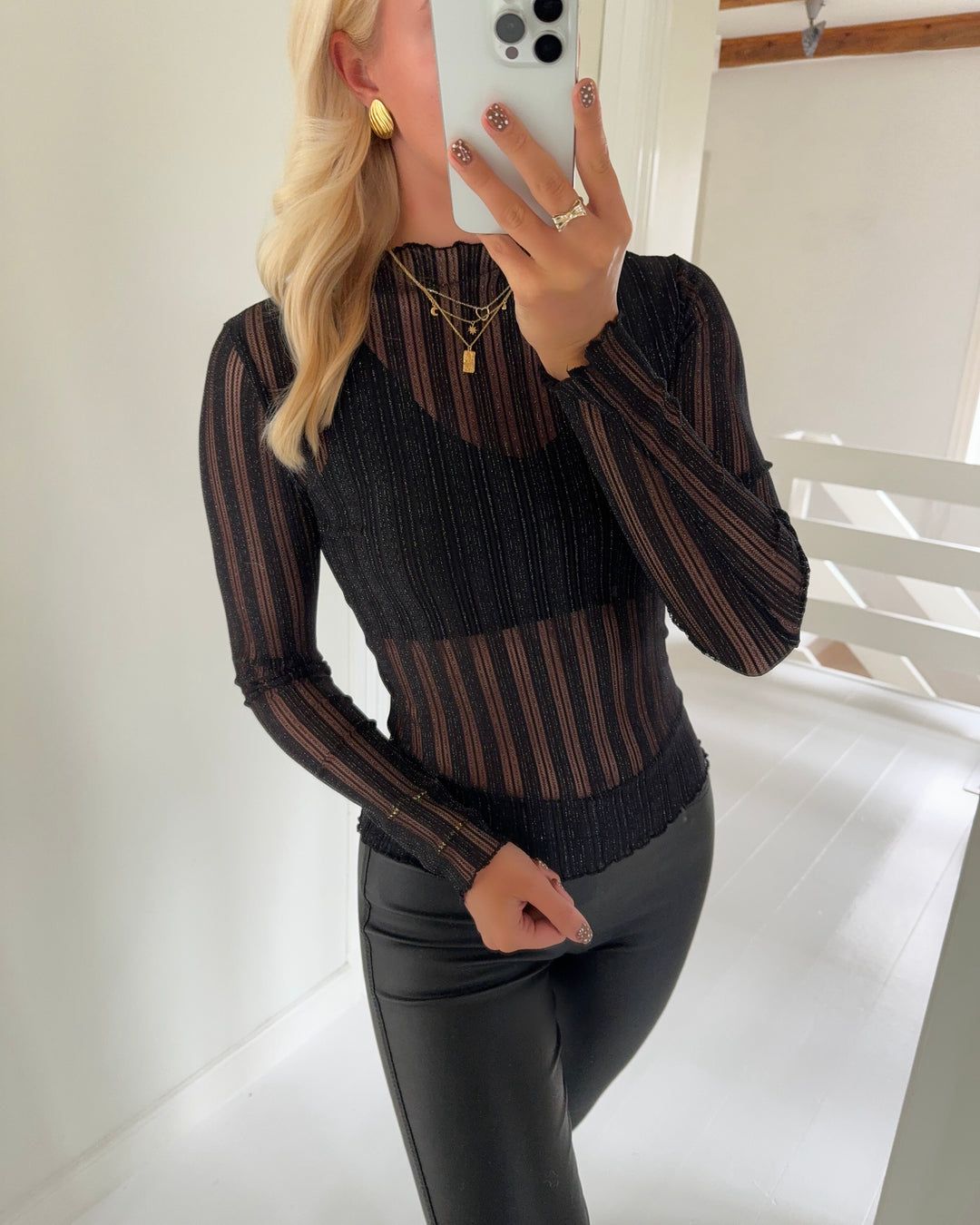JDY bluse vivy ls lurex black/black lurex