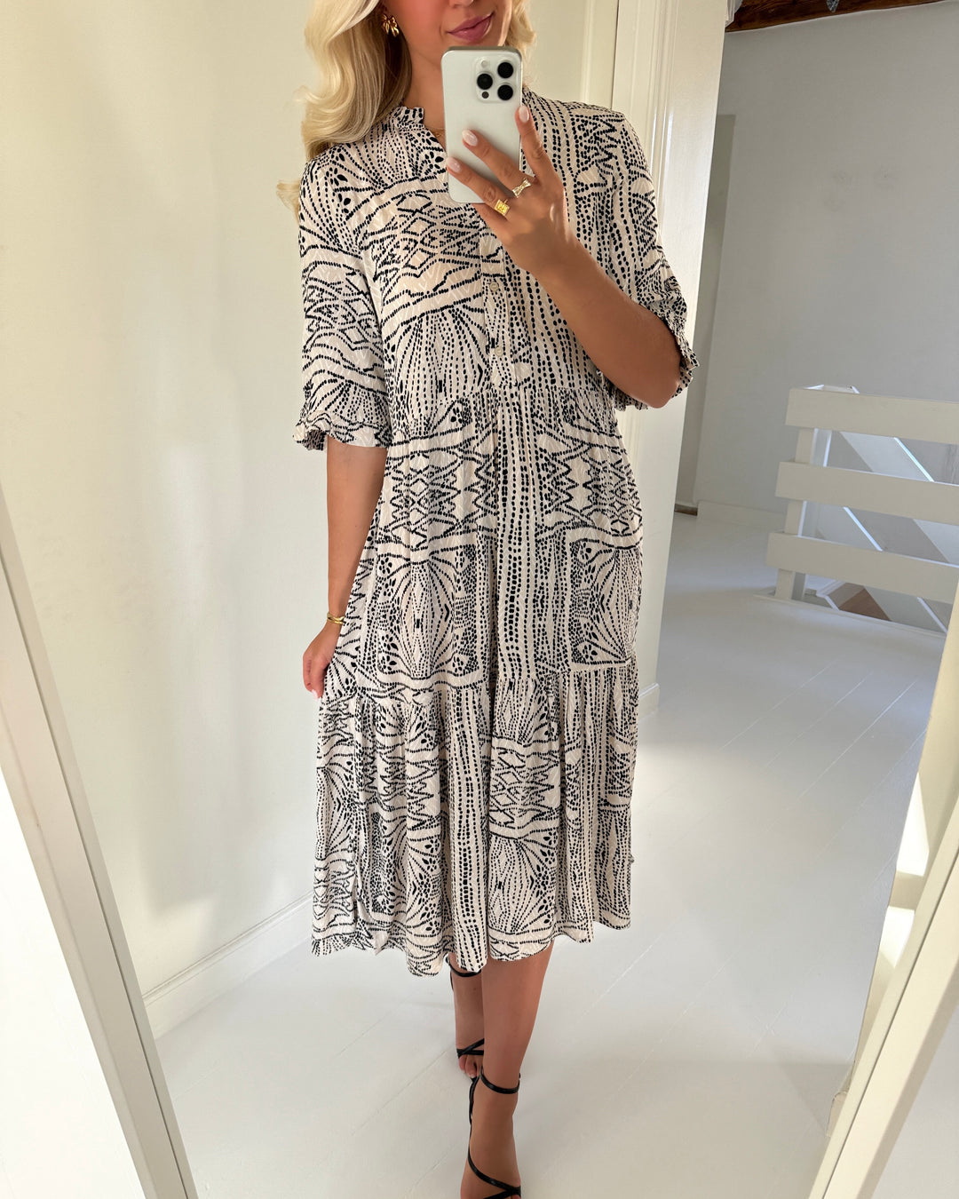 Vero Moda kjole menny 2/4 sl oatmeal/tenna