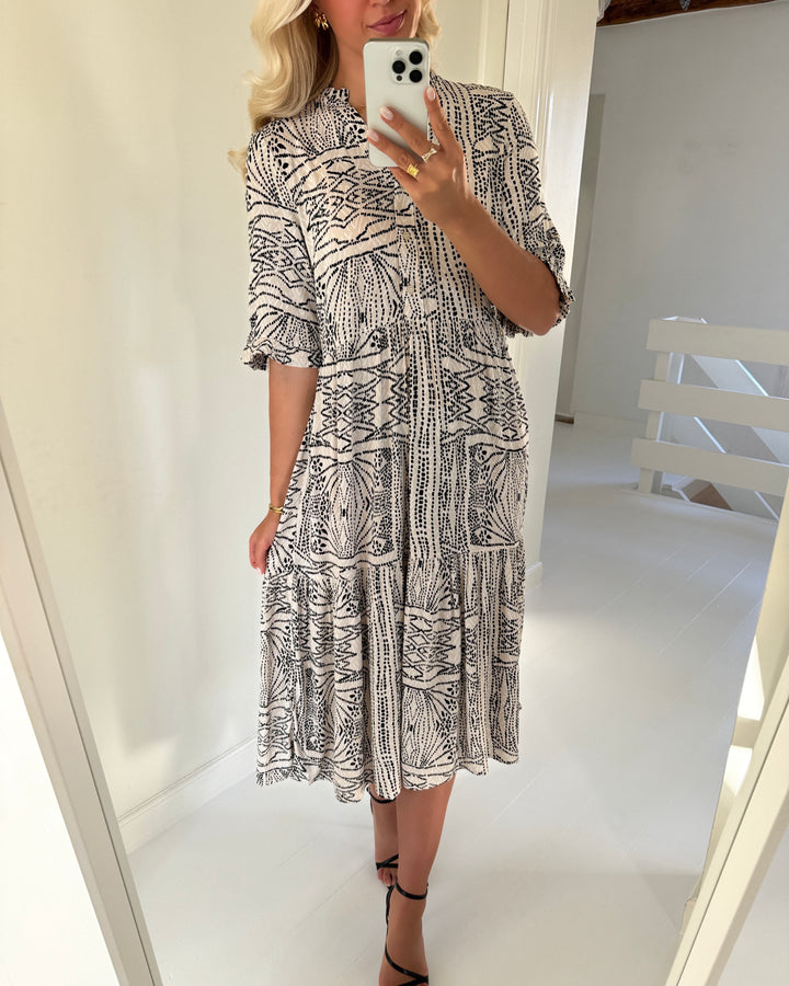 Vero Moda kjole menny 2/4 sl oatmeal/tenna