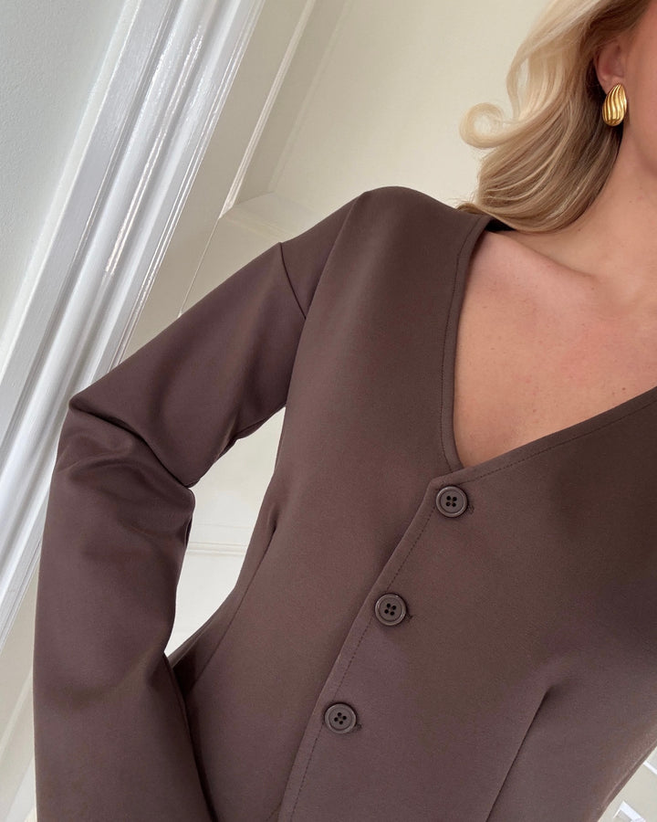 Pieces cardigan gunhild ls coffee quartz