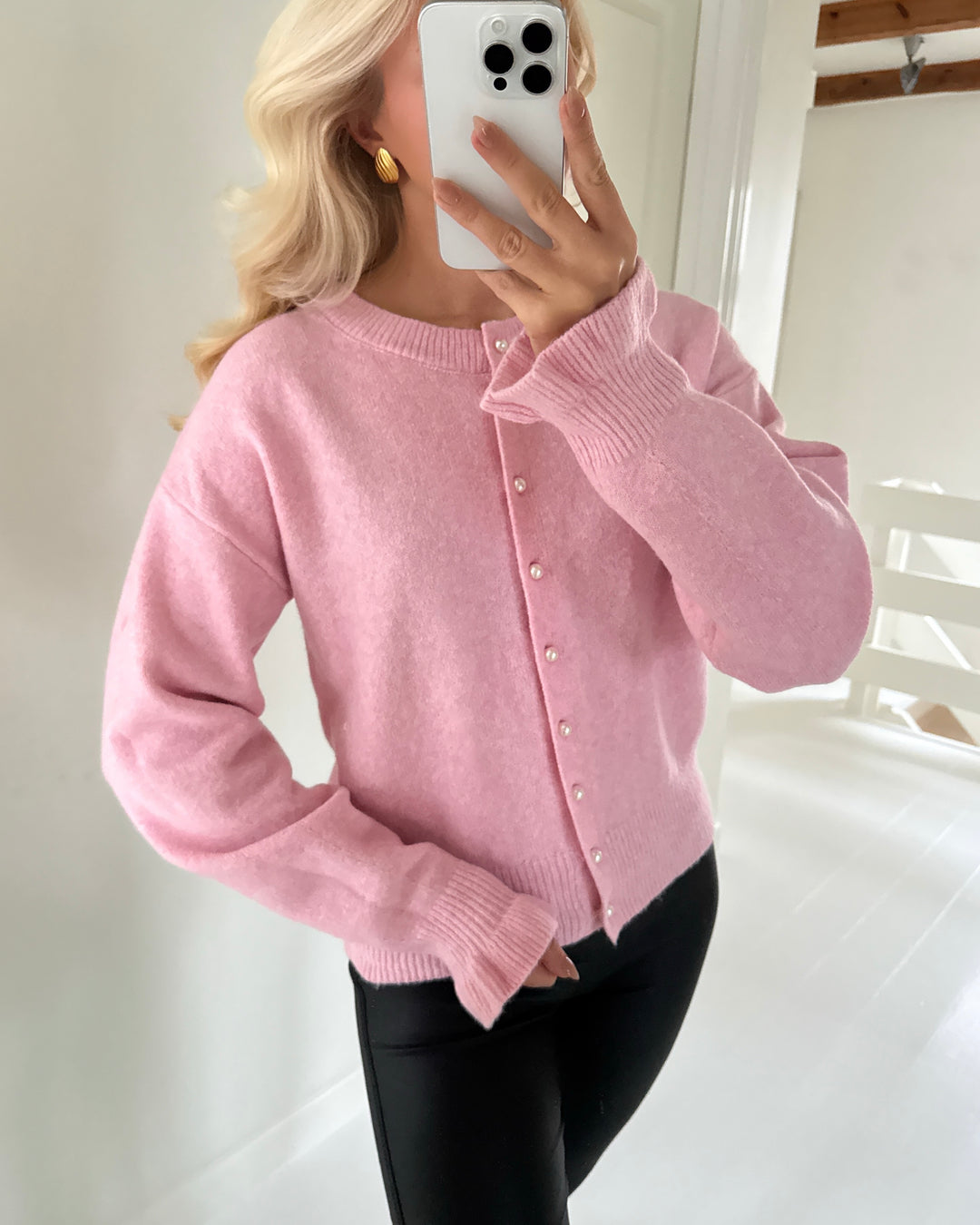 Only cardigan rima life ls romance rse/melange/pearl button