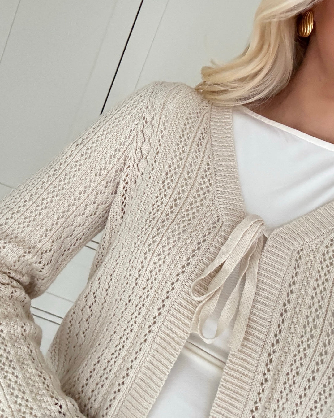 Pieces cardigan nuka ls knit birch