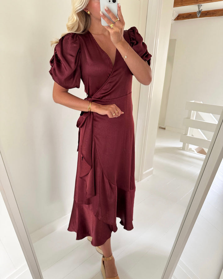 A-View kjole sinda deep burgundy