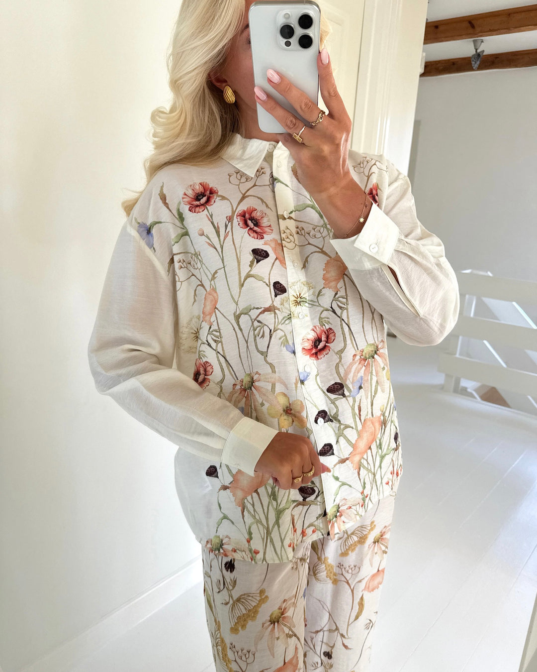 JDY skjorte ace life l/s pristine meadow flowers