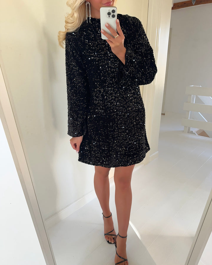 Pieces kjole kam bow black/black sequence