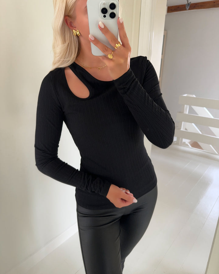 Moves bluse luvie ls black