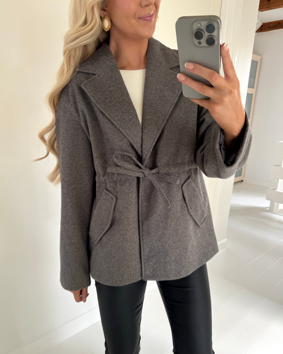 Vero Moda jakke ingrid medium grey melange