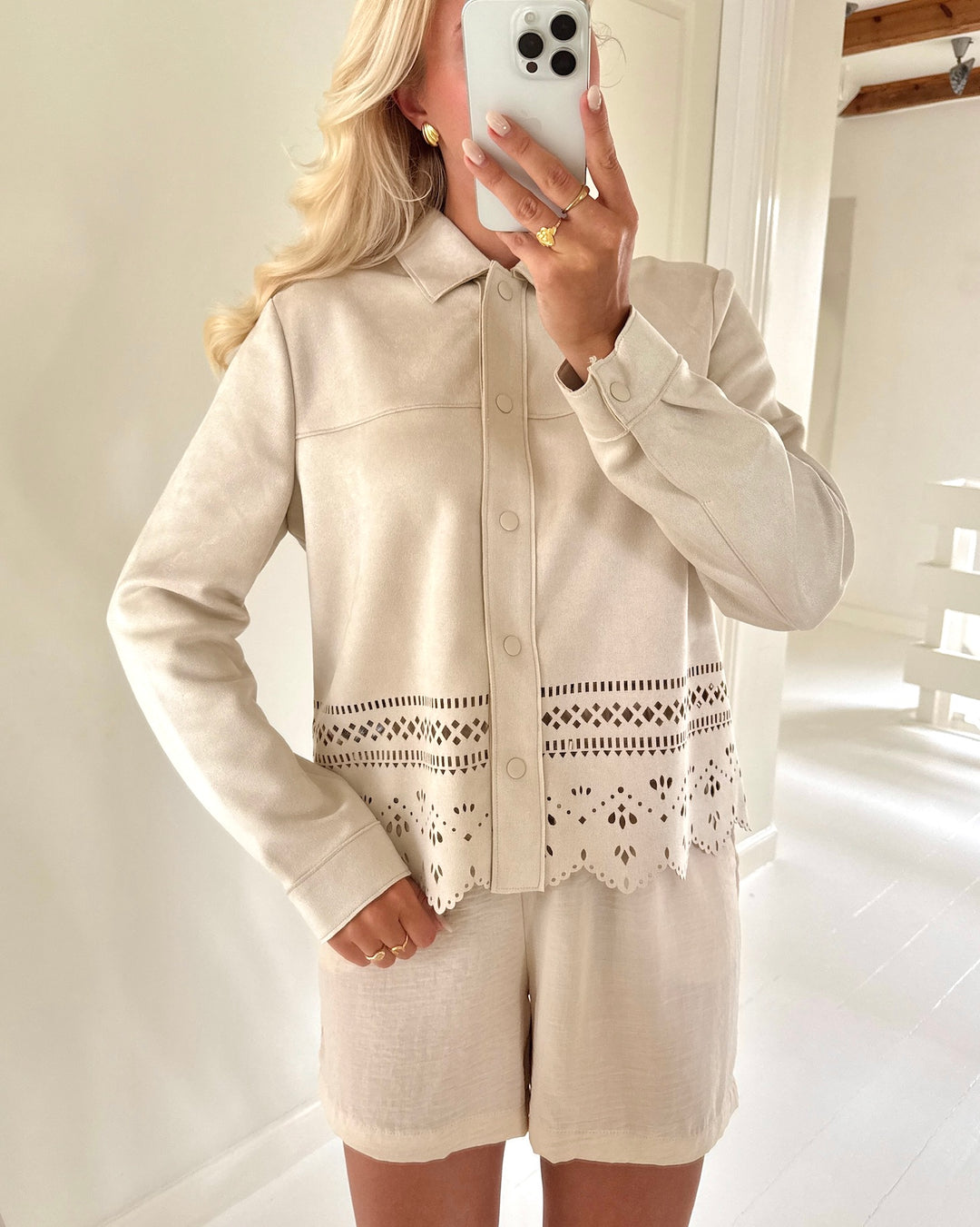 Vero Moda jakke joselina short oatmeal