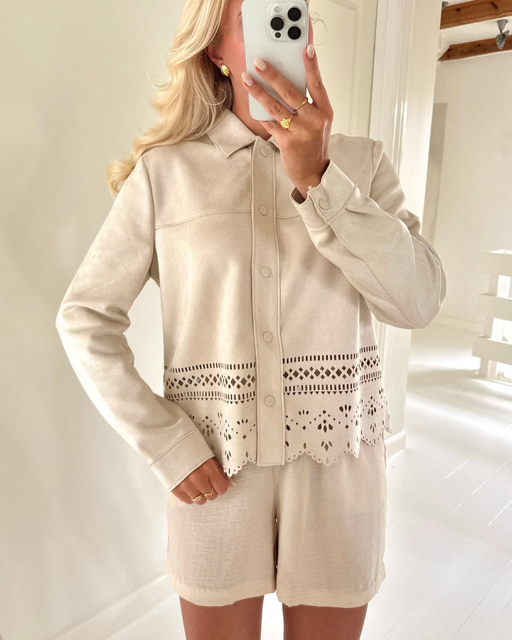 Vero Moda jakke joselina short oatmeal