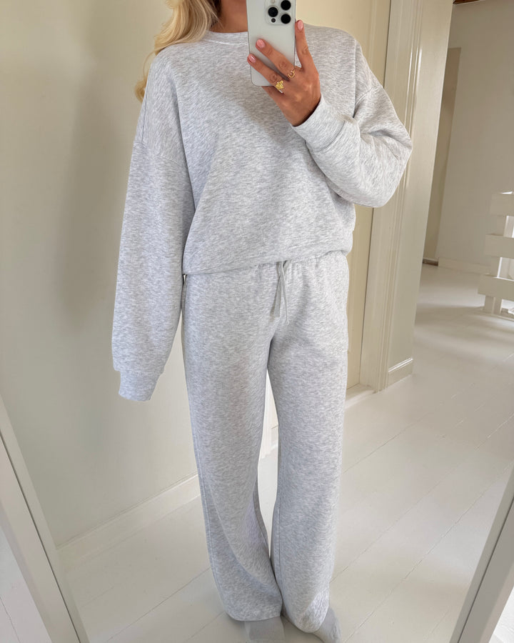 Only bukser best straight light grey melange