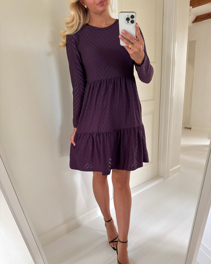 JDY kjole carla cathinka ls plum perfect