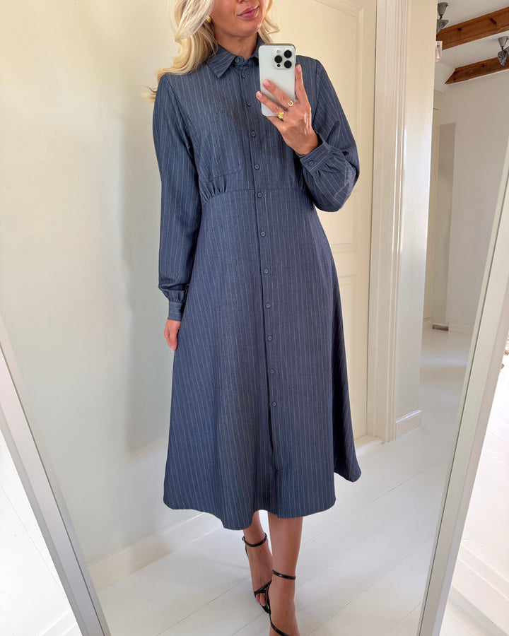 Love&Divine skjortekjole love1420-2 pin stripe