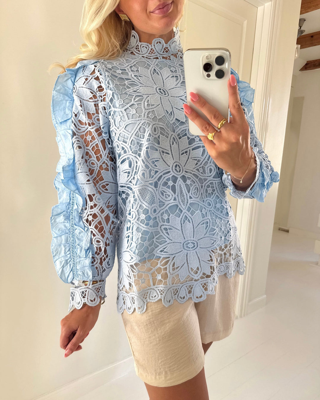 A-View bluse mira light blue