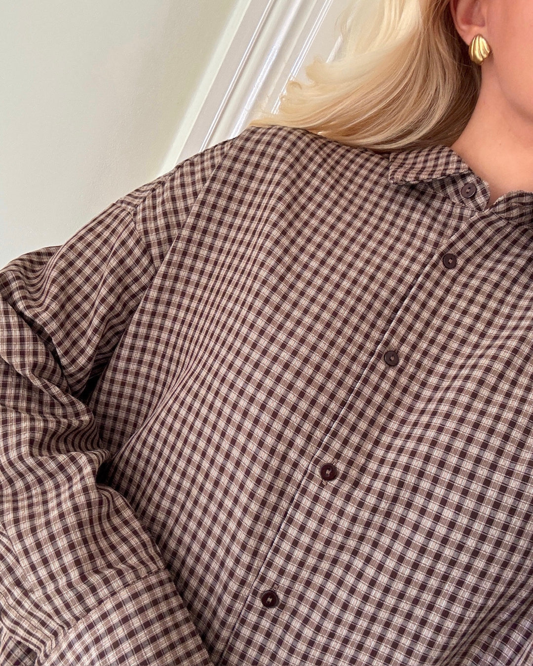 A-View skjorte sonja check darkbrown