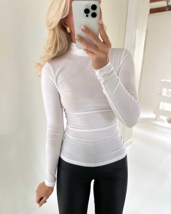 Pieces bluse pippi ls bright white