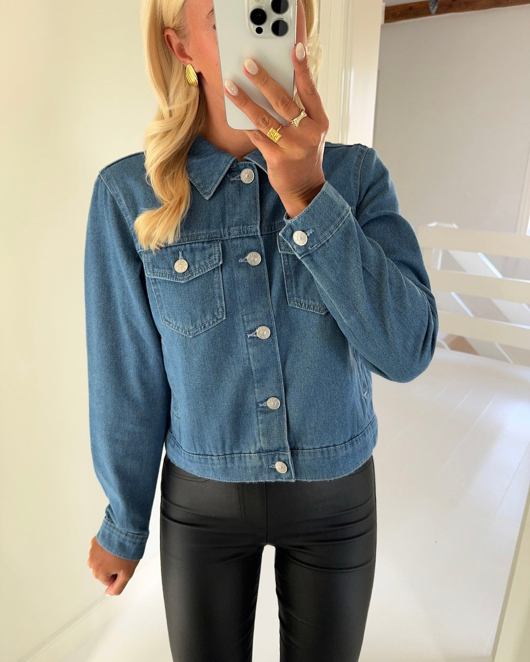 Only jakke rillo ls light blue denim