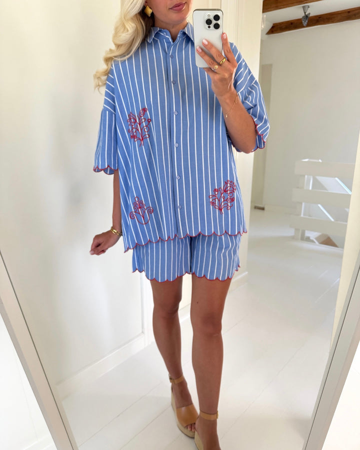 Sister's Point shorts ella-sho19 blue stripes - FORUDBESTILLING LEV. UGE 24