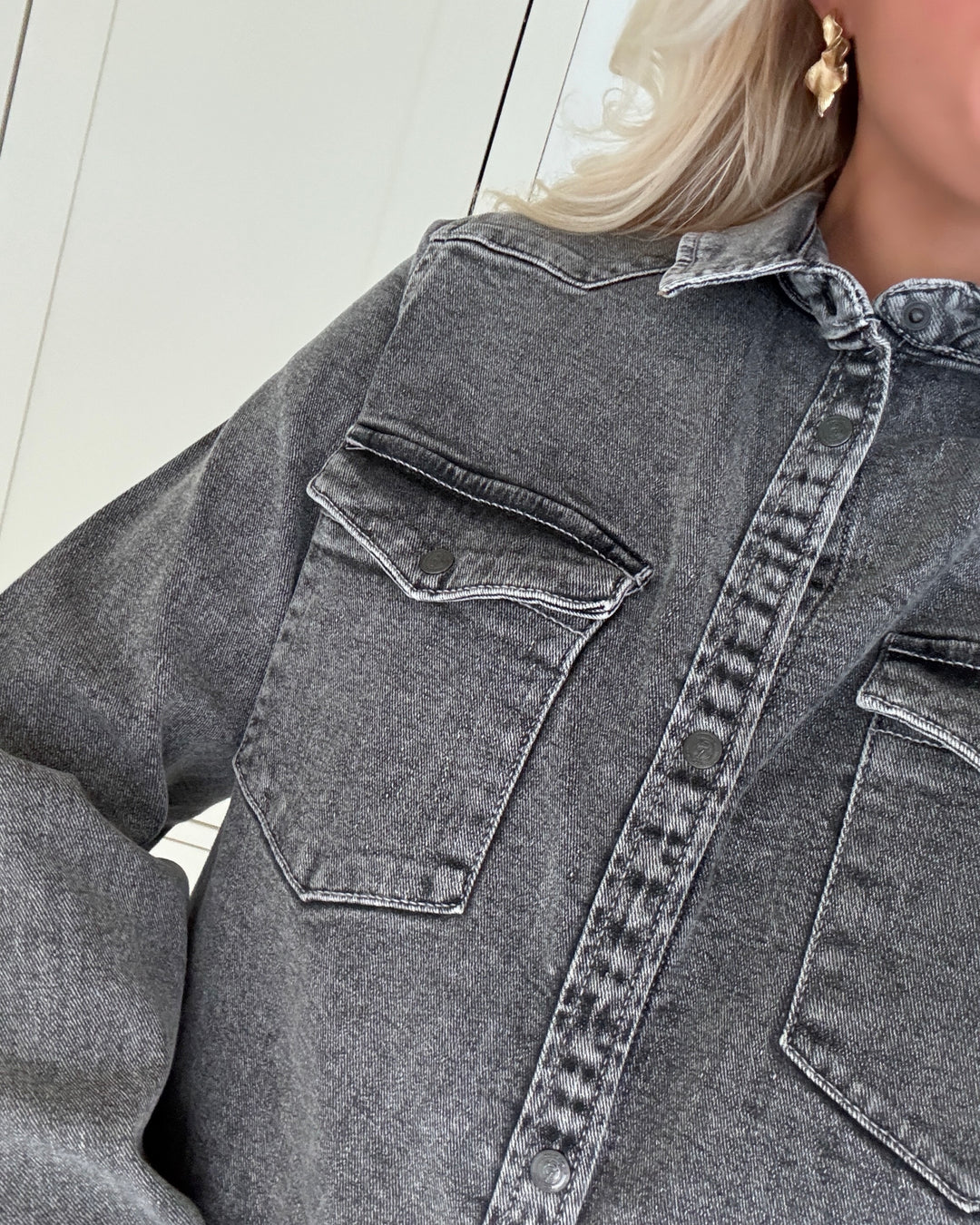 Sister's Point skjortekjole onea-a.dr2 l.grey wash