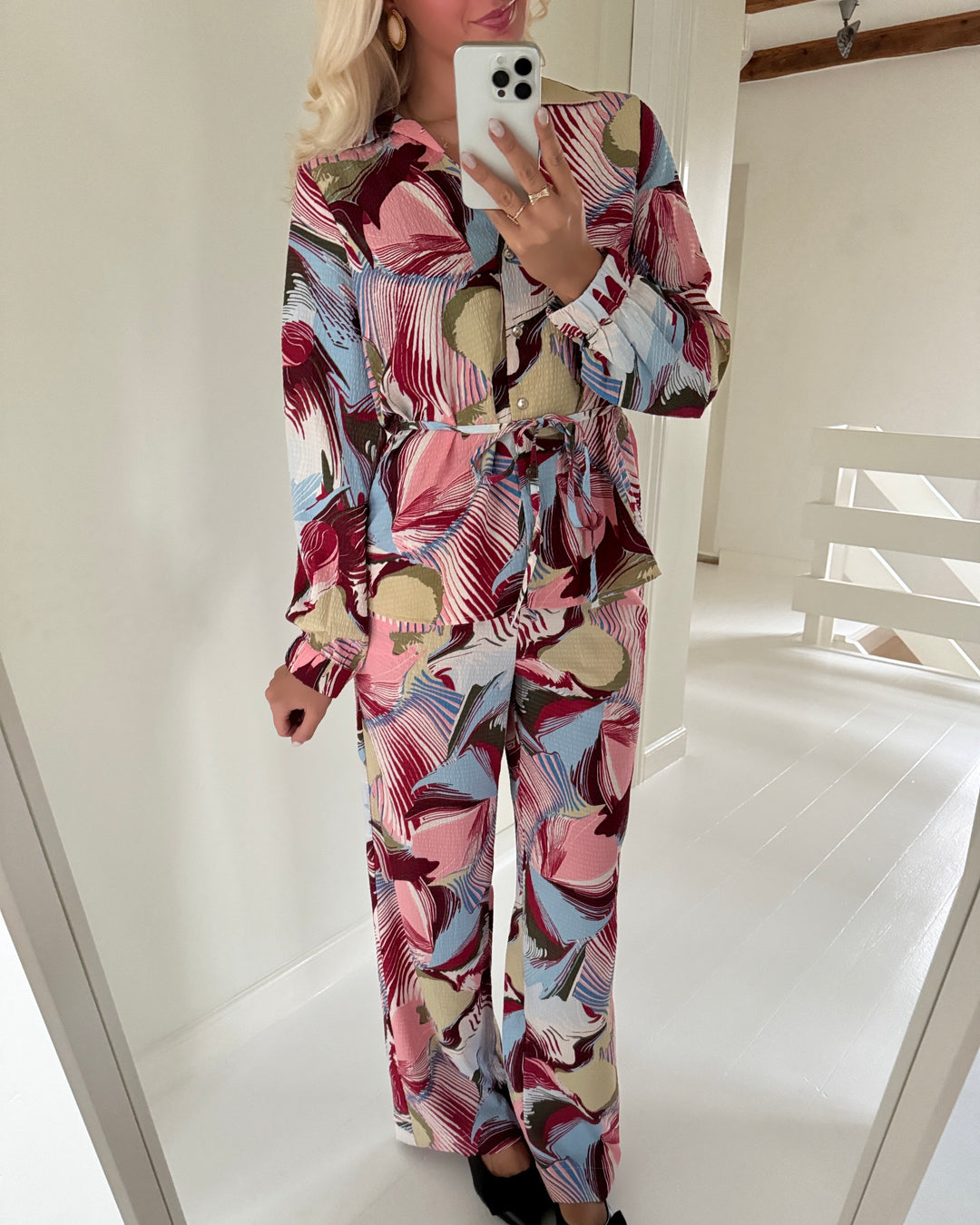 Vero Moda bukser ruby fie mw straight karanda red/fie