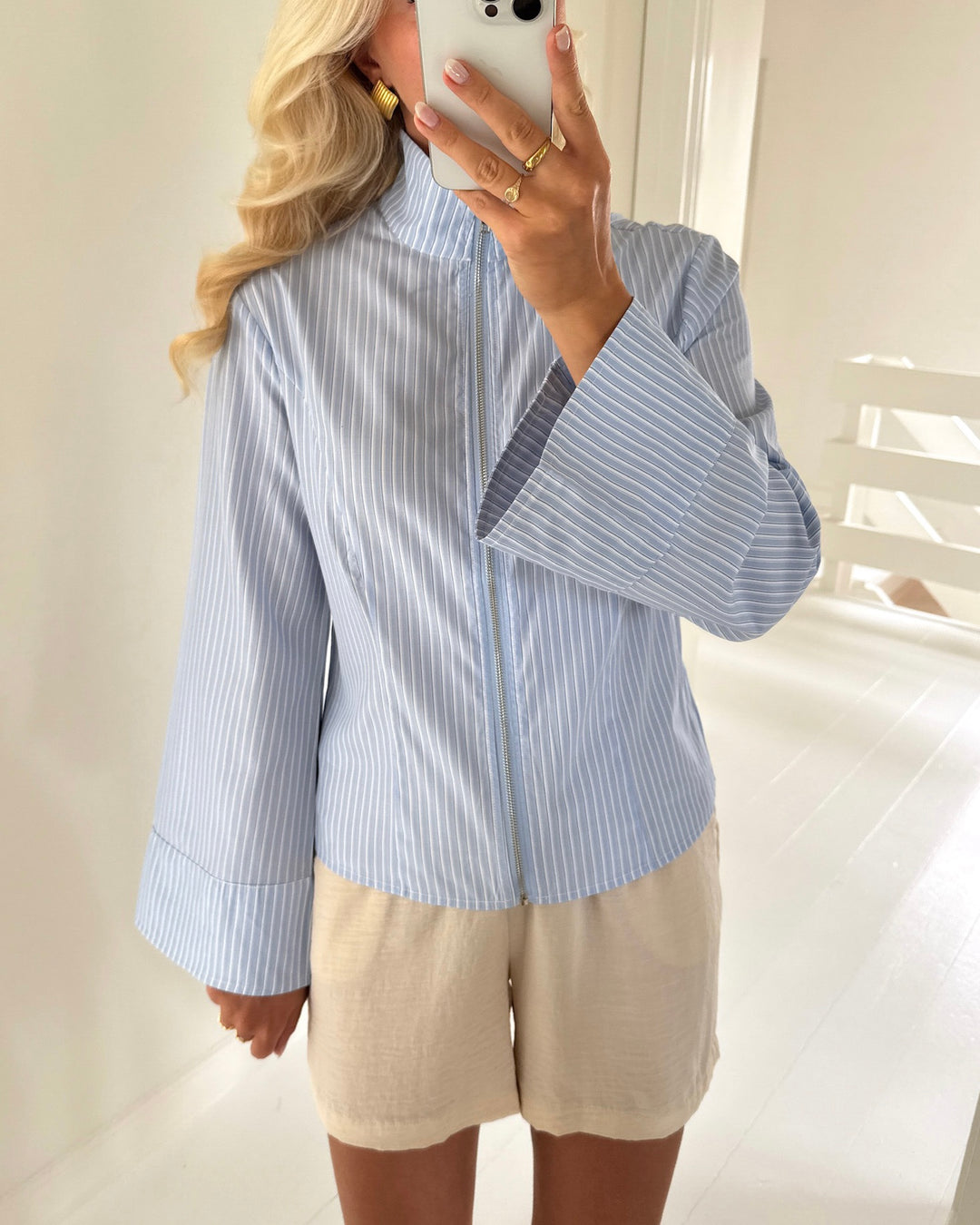 Sister's Point skjorte vilza-sh1 blue stripe