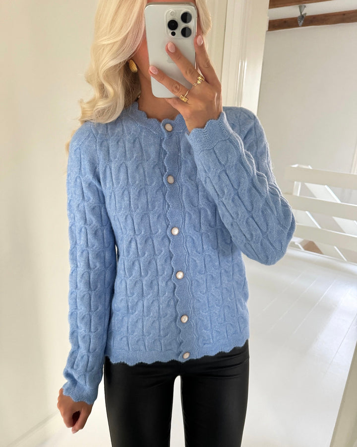 Y.A.S cardigan bubera ls knit vista blue