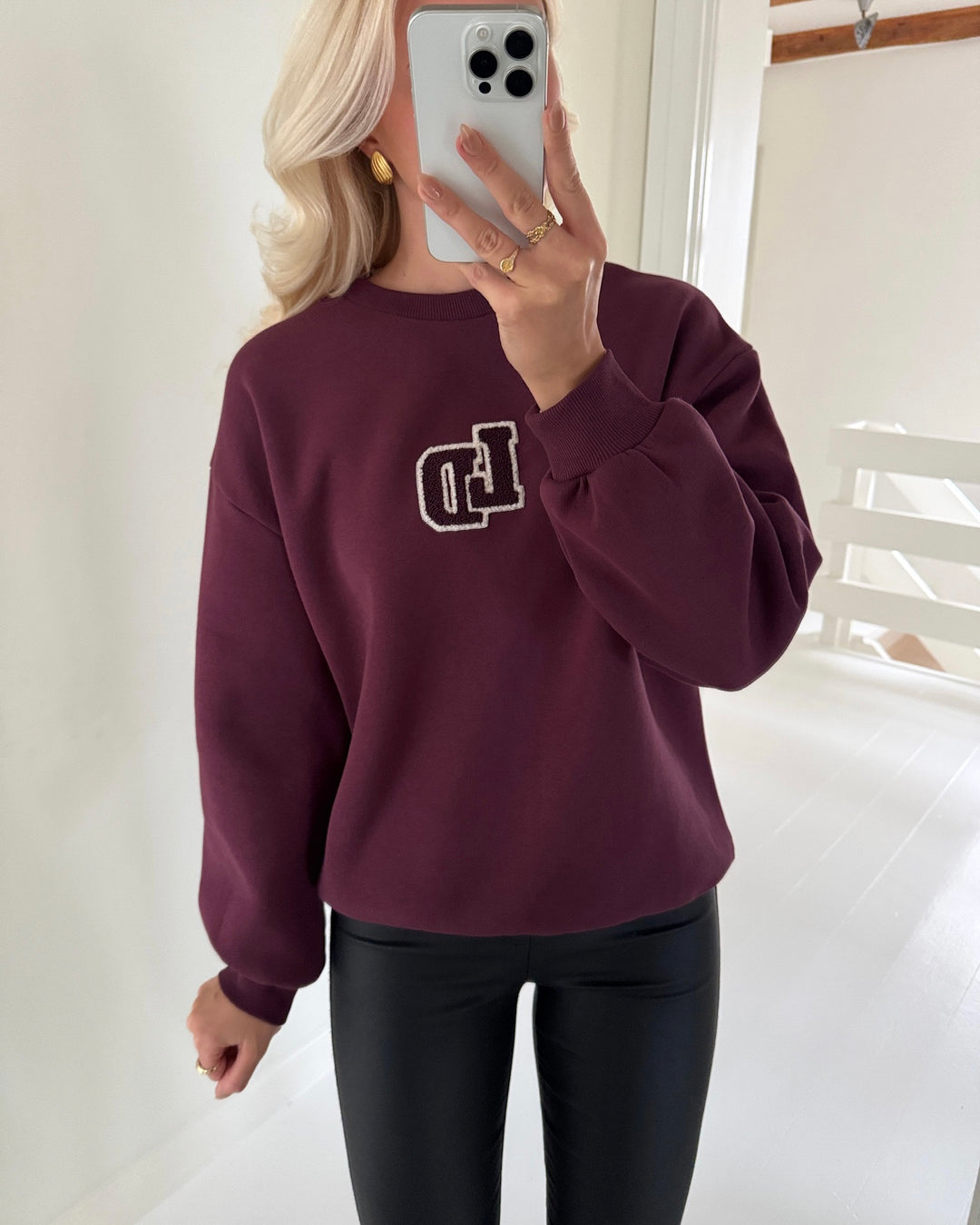 Love&Divine sweatshirt love 1456 deep bordeaux - FORUDBESTILLING LEV. UGE 6