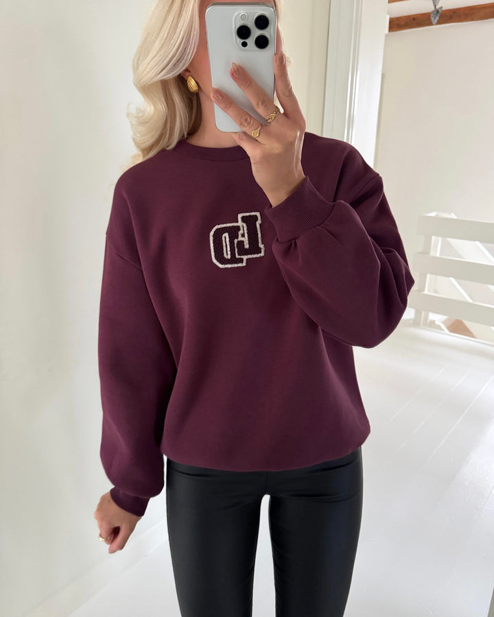 Love&Divine sweatshirt love 1456 deep bordeaux - FORUDBESTILLING LEV. UGE 6