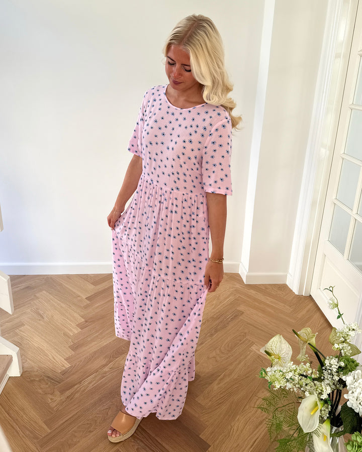 Pieces kjole evie ss ankle roseate spoonbill/flower