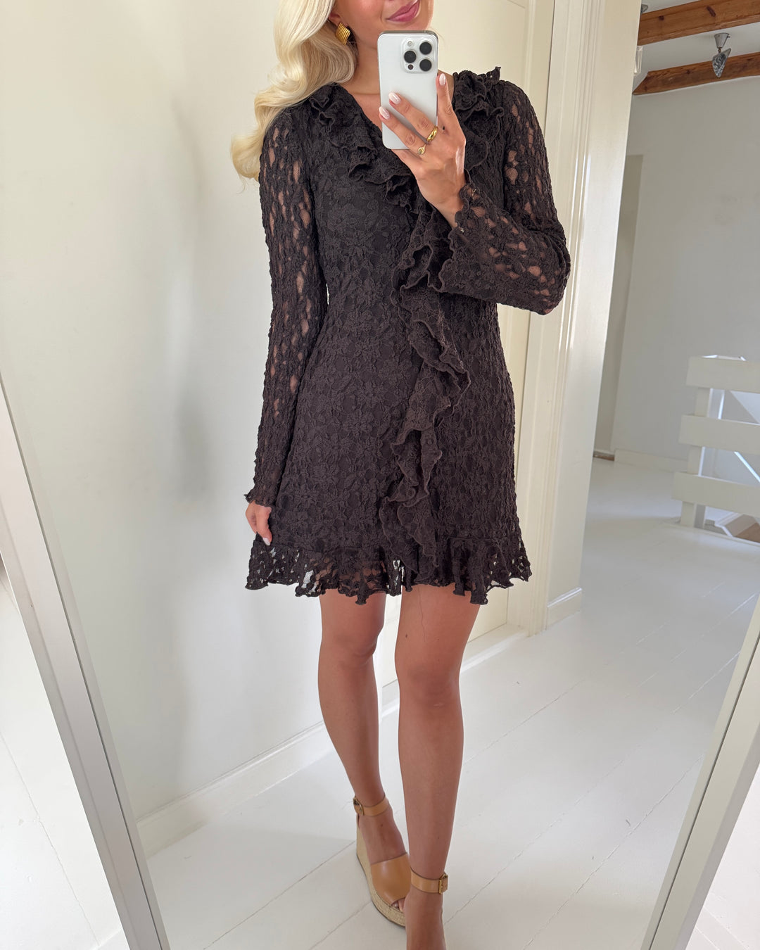 Aware by Vero Moda kjole kienna ls chocolate torte