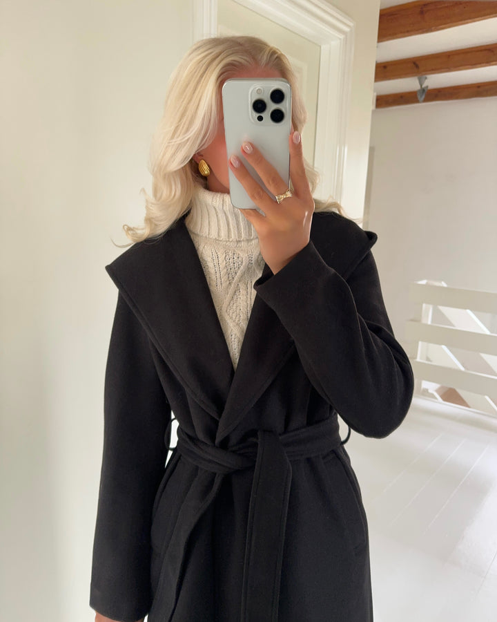 Vero Moda halsklæde sandy cable bibneck oatmeal/melange