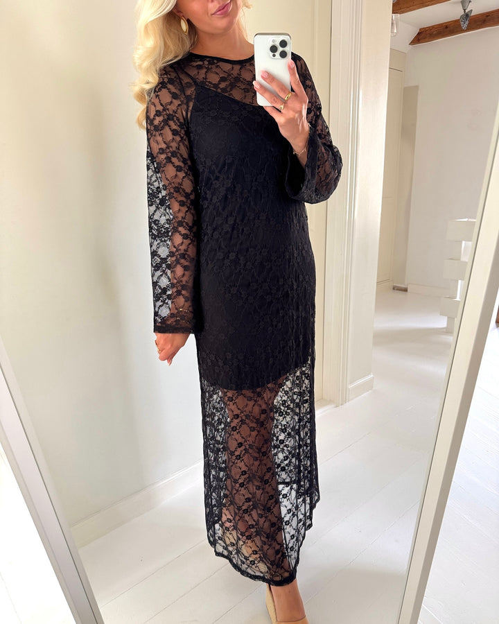 JDY kjole silvia ls lace maxi black