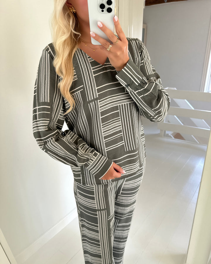 JDY bluse troya life ls long kambaba w. birch ikat stripes