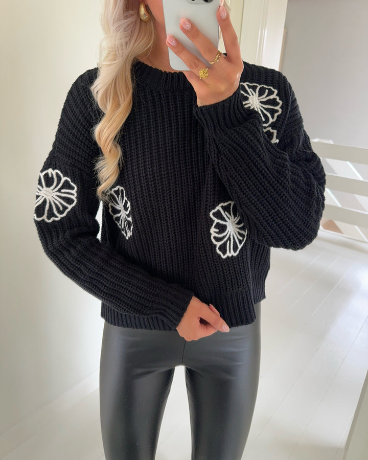 Vero Moda sweater laura ls o-neck boo black/w. birch