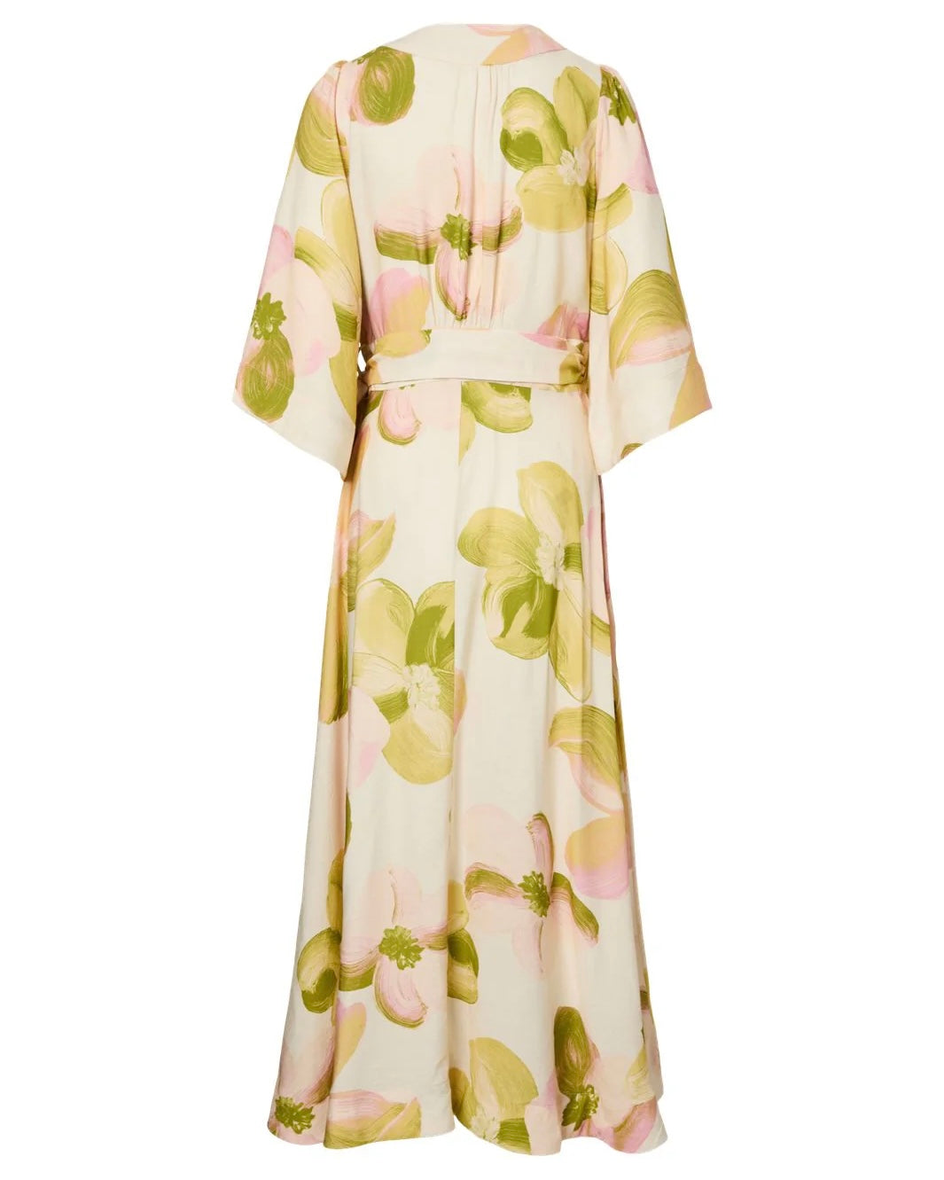 Y.A.S kjole marga 3/4 wrap long pristine marga aop - FORUDBESTILLING LEV. UGE 14