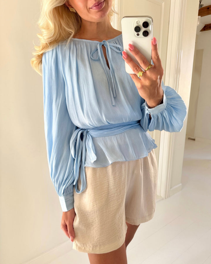 Vero Moda top elisa ls detail cashmere blue