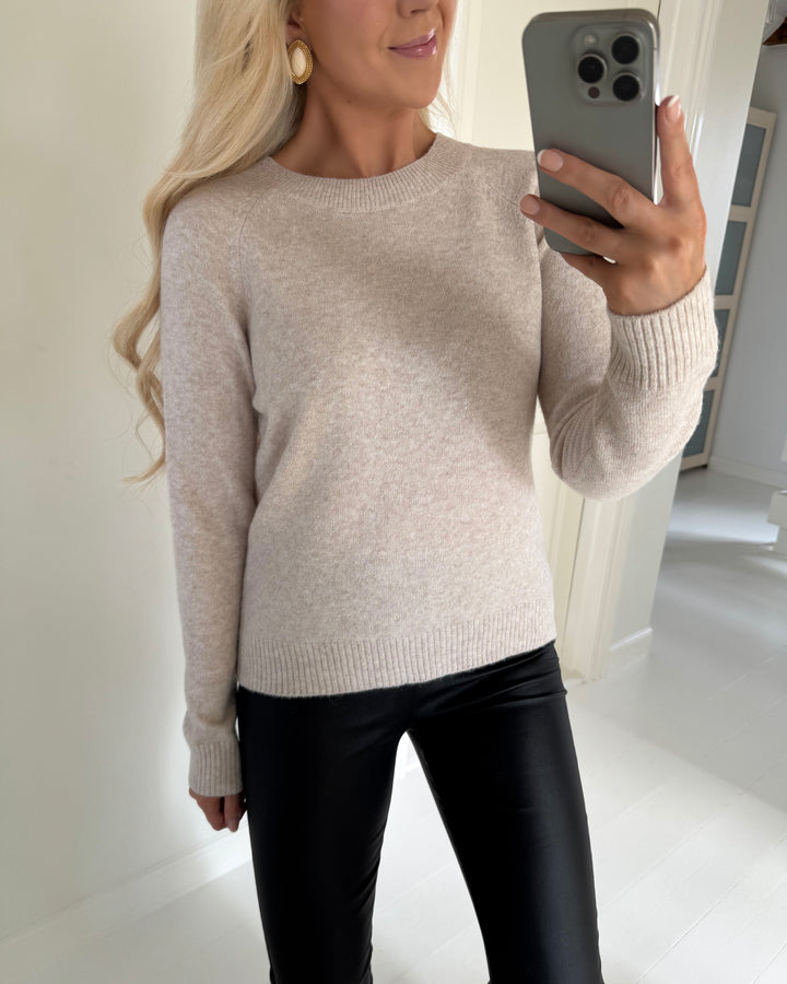 Vero Moda striktrøje doffy ls o-neck silver gray/melange