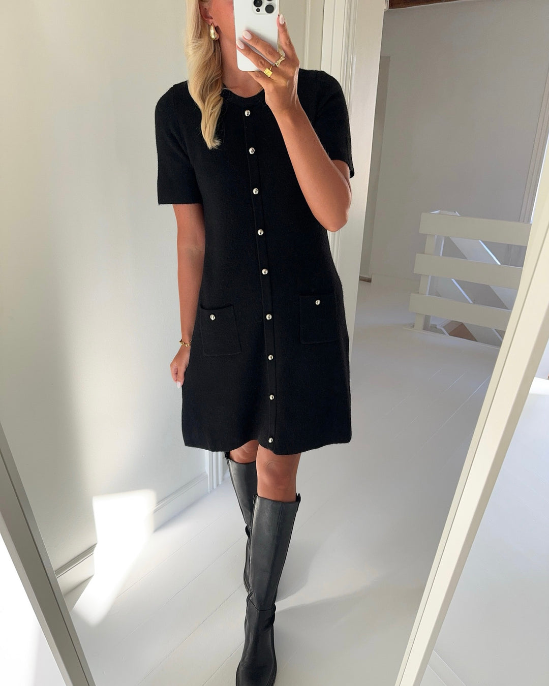 Vero Moda kjole johanna ss o-neck black