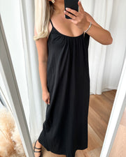 Vero Moda kjole luna singlet ankle black - FORUDBESTILLING LEV. UGE 21